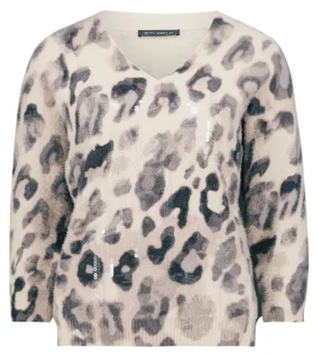 Produktbild von Betty Barclay Strickpullover Kurz 3/4 Arm Grey/Beige 42