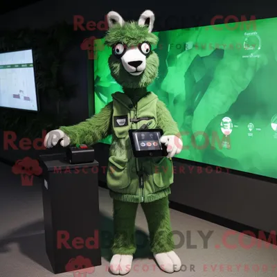 Produktbild von Waldgrünes REDBROKOLY Lama-Maskottchenkostüm mit Jacke und Digitaluhren