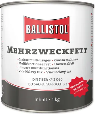 Produktbild von Ballistol ® Mehrzweckfett 25351 Schmier-/Lithiumseifenfett K2K-30, 1 kg Eimer