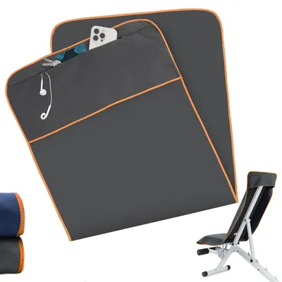 Obrázek produktu pro Fitness ručník s kapsou, mikrovlákno, 120x50 cm, tmavě šedý