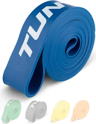 Image de Bande de force powerband dur pour musculation bleu