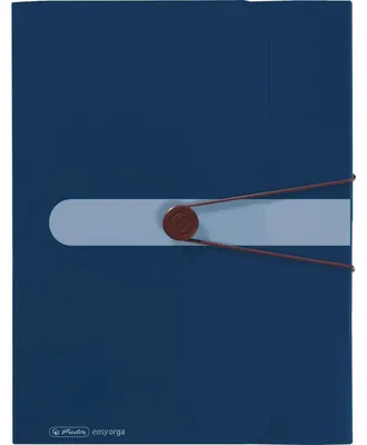 Produktbild von Herlitz 11279841, A4, Polypropylen (PP), Blau, Landschaftsportrait, 4 mm, Gummiband