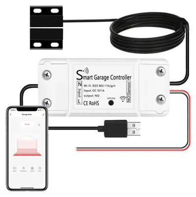 Image de Tuya : télécommande intelligente pour porte de garage WiFi avec capteur, prise en charge de l'application etvocale, compatible avec Alexa  Accueil