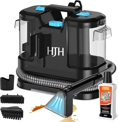 Image de Appareil de nettoyage des tissus d'ameublement, aspirateur à eau, 450 W, 12 kPa ; nettoyeur de tapis et aspirateur-laveur ; aspirateur à eau et nettoyeur de tissus d'ameublement ; nettoyeur de tapis et de textiles compact – aspirateur-laveur pour tapis, tissus d'ameublement, sièges de voiture et canapés