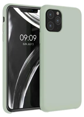 Produktbild von kwmobile Handyhülle für Apple iPhone 11 Pro Hülle - Case Silikon - Kabelloses Laden - Schutzhülle Cover in Graugrün