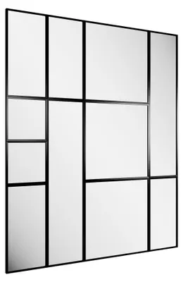 Zdjęcie produktu dla STYLER Lustro ścienne 175x210 cm prostokątne w ramie tworzywo sztuczne dekoracja ścienna do salonu sypialni holu nowoczesny styl JUPITER