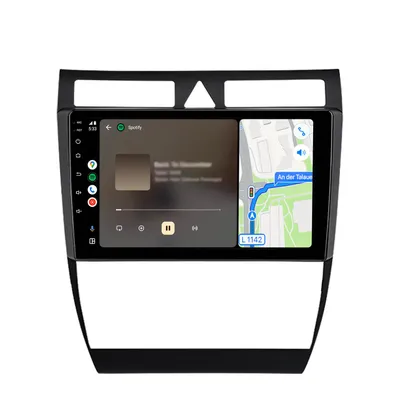Obrázek produktu pro 9palcové autorádio s Androidem pro AUDI A6, S6, RS6 (1997–2004), 4 GB, 64 GB, CarPlay, Android Auto, GPS navigace, Wi-Fi, Bluetooth, 2-DIN s DSP