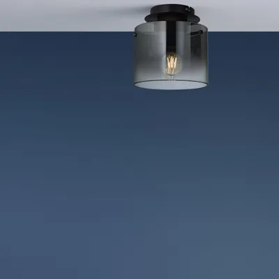 Produktbild von Deckenlampe, 22 cm Höhe, Ø 20 cm, E27, max. 60 W, Glas/Metall