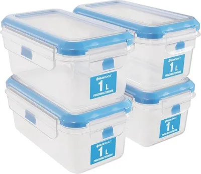 Produktbild von 4er Set, 1 l, luftdicht, BPA-frei, für Kühlkammer, 100% dicht