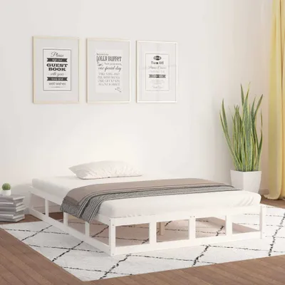 Produktbild von The Living Store Massivholzbett Weiß 135x190 cm