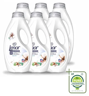 Produktbild von 6 x Lenor Flüssigwaschmittel Baumwollfrische - 900 ml - Großpackung - 6 Stücke