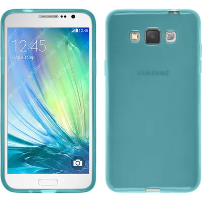 Produktbild von PhoneNatic Case kompatibel mit Samsung Galaxy Grand 3 - türkis Silikon Hülle transparent + 2 Schutzfolien