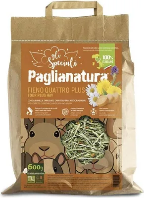 Produktbild von Heu für Kaninchen, Meerschweinchen, Chinchillas & Nagetiere, ballaststoffreich, mit Kräutern & Wildblumen, 600 g