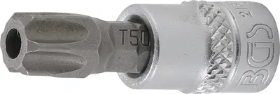Produktbild von BGS 2165-T50 Bit-Einsatz, 6,3 (1/4), T-Profil mit Bohrung, T50
