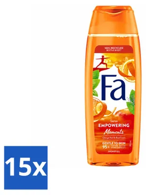 Imagen del producto de 15 unidades de gel de ducha Fa "Empowering Moments" - 250 ml - Paquete económico