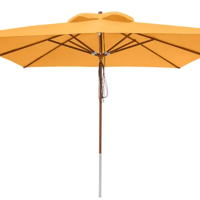 Produktbild von anndora Sonnenschirm 4x4m eckig Sahara Gelb Winddach UV-Schutz - Sahara Gelb