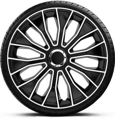 Produktbild von Radkappen Radzierblenden SATZ (4Stück) 14 Zoll VOLTEC PRO WHITE BLACK Z460289