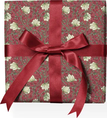 Produktbild von Edles Jugendstil Blumen Geschenkpapier mit zarten Blatt Ranken und Tulpen - G22180, 32 x 48cm