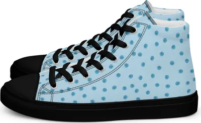Produktbild von Mr. & Mrs. Panda Damen Sneaker Black Edition Blaue Blaubeeren Größe 40 - Blau - Geschenk, Muster, Schwarz, Blueberries, Schwarze Sneakers, Schwarzer, Heidelbeeren