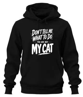 Productafbeelding van "Vertel me niet wat ik moet doen" - Sarcasme hoodie, zwart, maat XXL