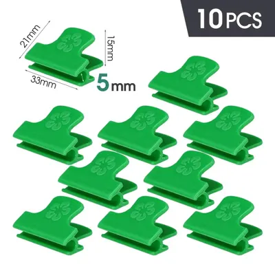 Produktbild von Gewächshausklammern - Kunststoffklammern für Pflanzenstützen - Für 5-mm-Bögen - 10er-Set - Für Gewächshausfolie