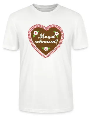 Produktbild von Spreadshirt Lebkuchenherz Volksfest Tracht Trachtshirt Uni Bio T-Shirt, L, Weiß