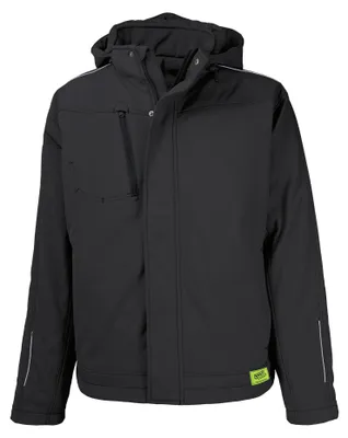 Productafbeelding van TMG KULT WORKER Heren softshell werkjas, winddicht met reflecterende biezen, maat S, zwart