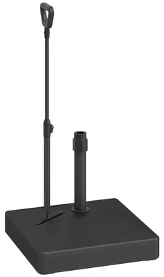 Image de Support pour parasol - Pied remplissable - Eau 45 l / Sable 55 kg - Pour usage extérieur - Montage nécessaire - Noir