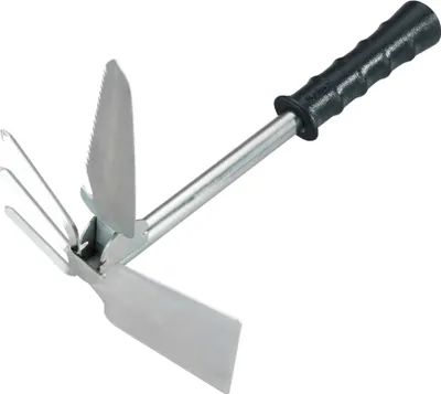 Produktbild von Multi Gartenhelfer 7in1 Harken jäten schaufeln abmessen sägen hacken einpflanzen Rest