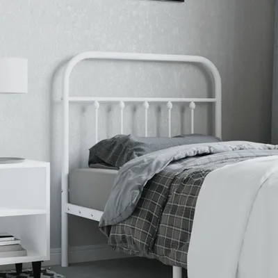 Produktbild von vidaXL Kopfteil Metall Weiß 80 cm - Kopfteil - Kopfteile - Bettkopfteil - Bettkopfteile
