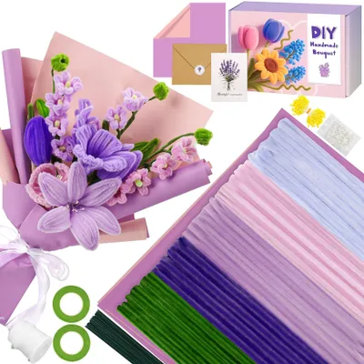 Pfeifenreiniger-Set 400 Stück, 5 Farben, Bastelset mit Zubehör