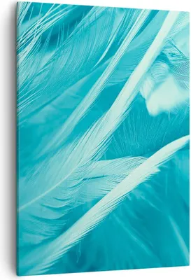 Produktbild von Bild auf Leinwand - Leinwandbild - Einteilig - Feder Vogel Stil modern - 50x70cm - Wand Bild - Wanddeko - Wandbilder - Leinwanddruck - Wanddekoration - Leinwand bilder - Wandbild - PA50x70-2903