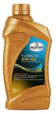 Produktbild von EUROL Turbo DI für 5W-40 1 Liter Motoröl Motorenöl 502 00 505 00 505 01 226.5 229.31 Longlife-04 A40 RN0700 RN0710 WSS-M2C917-A DEXOS 2 9.55535-T2 Öl