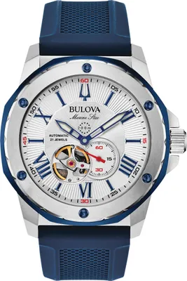 Produktbild von BULOVA 98A225 Uhr Herrenuhr Kautschuk blau