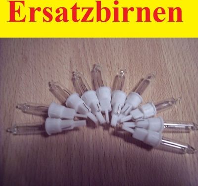 Ersatzlampen / Ersatzbirnen 10 Stück 2,4V / 0,168W für Eisregenlichterkette
