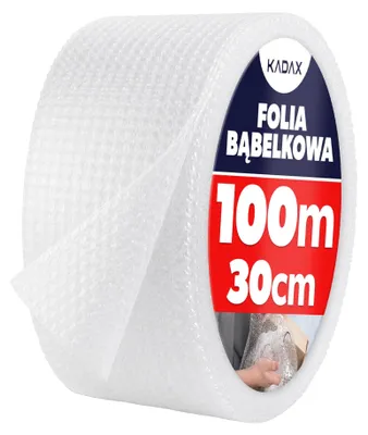 Zdjęcie produktu dla Folia bąbelkowa, 100 metrów długości, 30 cm szerokości, przezroczysta