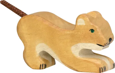 Produktbild von Holztiger Löwe klein spielend Safari Holzfigur