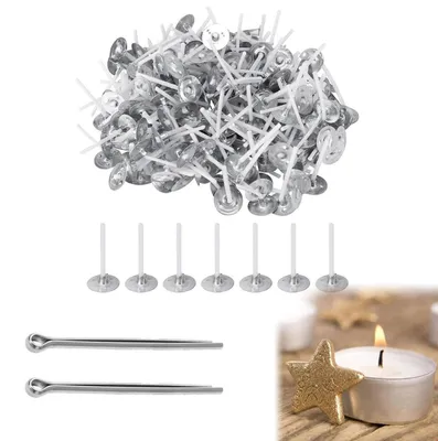 Produktbild von 200 Stück Kerzendochte 2,6 cm Baumwolle für Kerzenherstellung