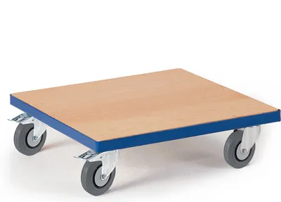 Produktbild von Rollcart Kistenroller Vollgummibereifung 700x700mm Ladefläche Holz