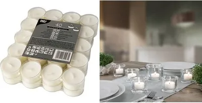Obrázek produktu pro Papstar Teelichter 38mmx20mm weiß 40 Stück