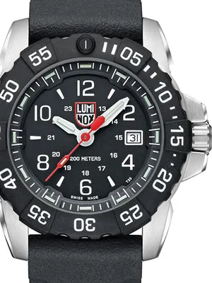 Immagine prodotto di Luminox XS.3251.CB Navy SEAL Acciaio 20ATM argento nero gomma orologio da uomo NUOVO