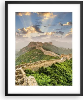 Produktbild von Gerahmtes Poster - Schwarzer Rahmen - Wand Berg asiatisch china - 40x50 cm - Wand Bild - Wanddeko - Wandbilder - Wandposter - Bilderrahmen - Bilder - Kunstdruck - Wandbild - P2BPA40x50-3069