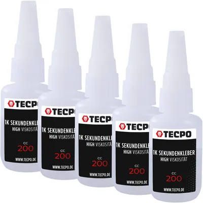 Produktbild von 1K Sekundenkleber 5x 20g, hochviskos, Cyanacrylat-Klebstoff