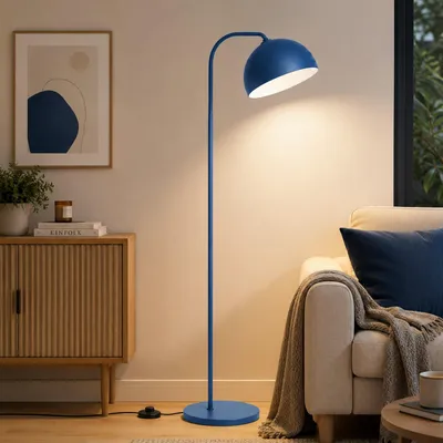 Produktbild von Opviq, Hochwertige Stehlampe (E27, max. 40W) Blau, Metallkörper, 51x51x160 cm