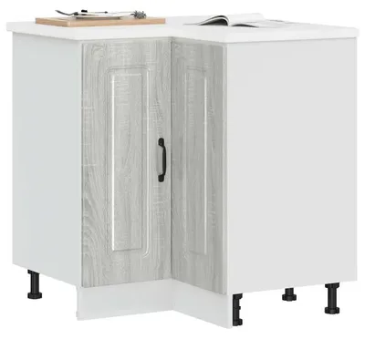 Obrázek produktu pro vidaXL Rohová kuchyňská linka Kalmar Grey Sonoma Materiál na bázi dřeva
