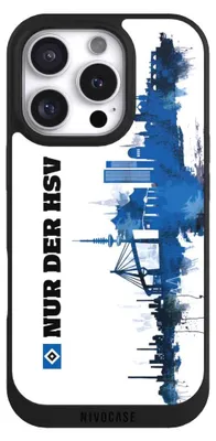 Produktbild von NIVOCASE Handyhülle für Apple iPhone 16 Pro  Hülle NIVOpure Case Schwarz Bundesliga HSV Offizielles Lizenzprodukt