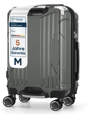 Produktbild von 4FLY Hartschalen-Handgepäckkoffer M 54×37×23 cm (36L) aus Polycarbonat – mit TSA-Schloss, 4 Spinner-Doppelrollen & Aluminium-Teleskopgriff