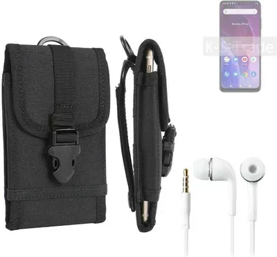 Produktbild von K-S-Trade Holster Schutz Hülle kompatibel mit Cubot P60 Gürteltasche Handy Hülle Tasche outdoor Seitentasche schwarz 1x + Kopfhörer