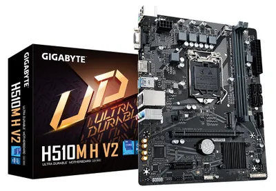 Zdjęcie produktu dla GIGABYTE H510M H V2, Intel, LGA 1200 (Socket H5), Intel® Celeron®, Intel® Core™ i3, Intel® Core™ i5, Intel® Core™ i7, Intel® Core™ i9, Intel® Pentium®, LGA 1200 (Socket H5), DDR4-SDRAM, 64 GB