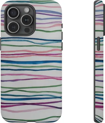 Produktbild von Bunte Aquarellstreifen – Hülle Kompatibel mit iPhone 15 Pro Max